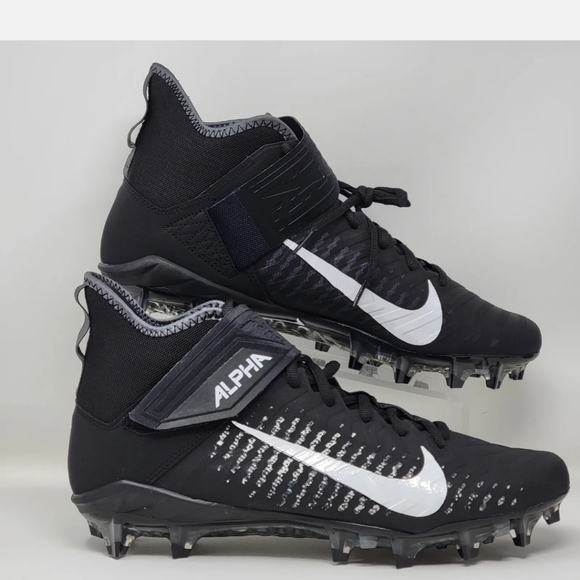 Nike Alpha Menace Pro 2 Mid Men's Football Cleats Black aq3209-002 Sz 13.5 NEW
